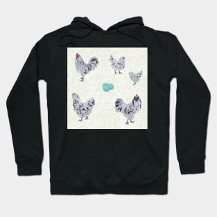 Splash Ameraucana Pattern Cream Hoodie